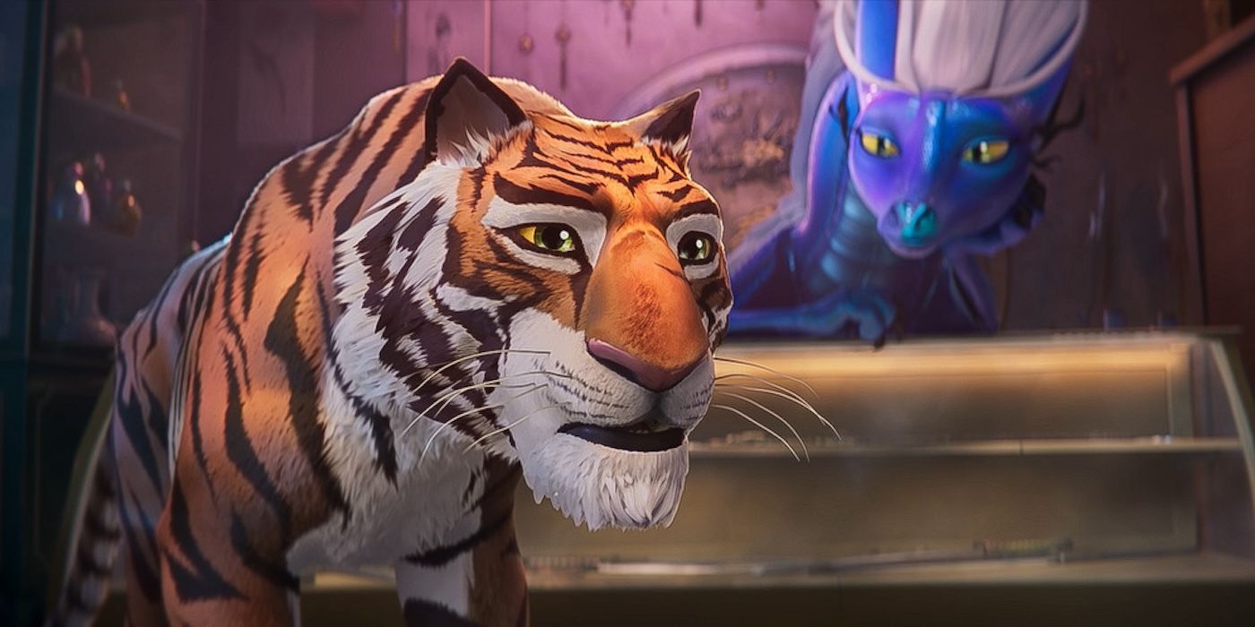 Tiger and Dragon look sad in The Tiger's Apprentice
