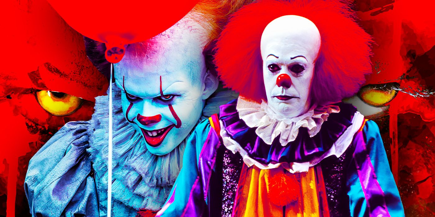 This custom image shows Pennywise from both the IT movies and the 1990 miniseries.
