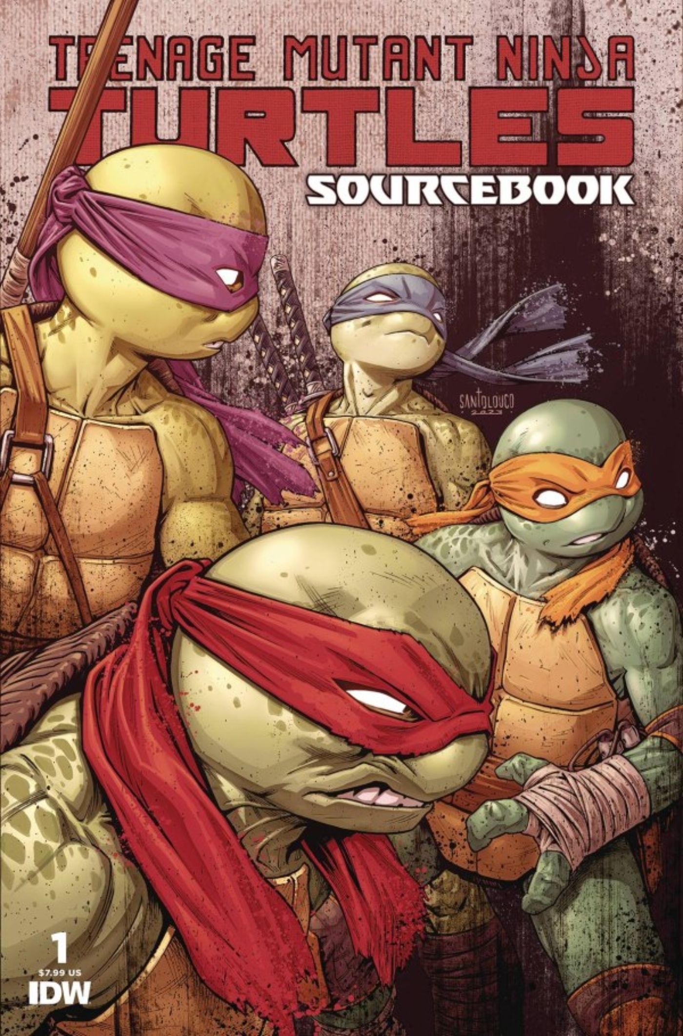 TMNT: Arte da capa do livro de referência nº 1.