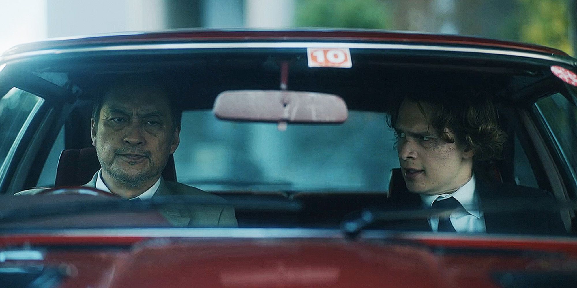 Jake and Katagiri argue in the car in Tokyo Vice
