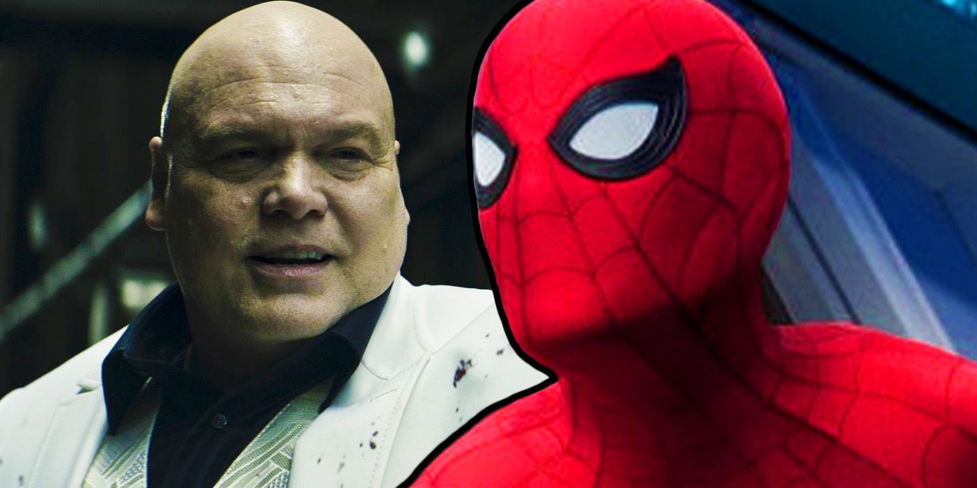 Tom Holland's Spider-Man in Far From Home with Vincent D'Onofrio's Kingpin in Echo