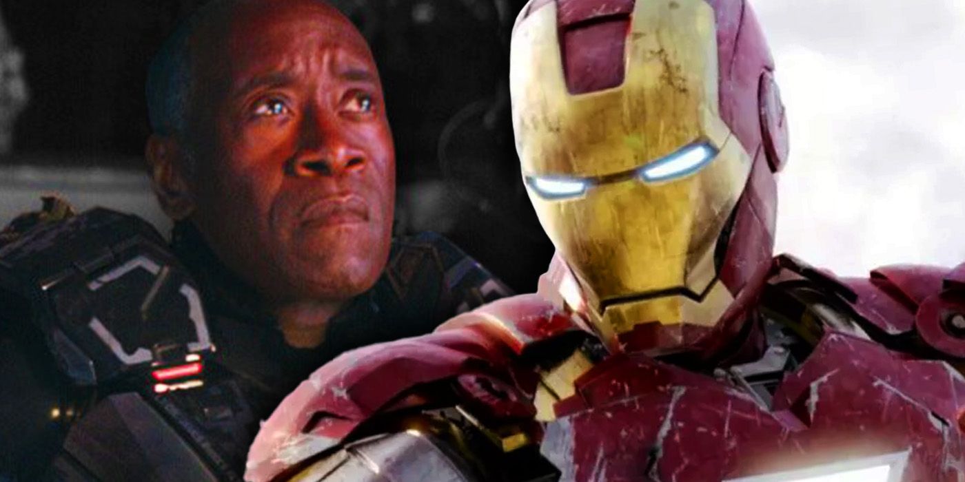 Tony Stark's Iron Man and Rhodey's War Machine in their MCU armors