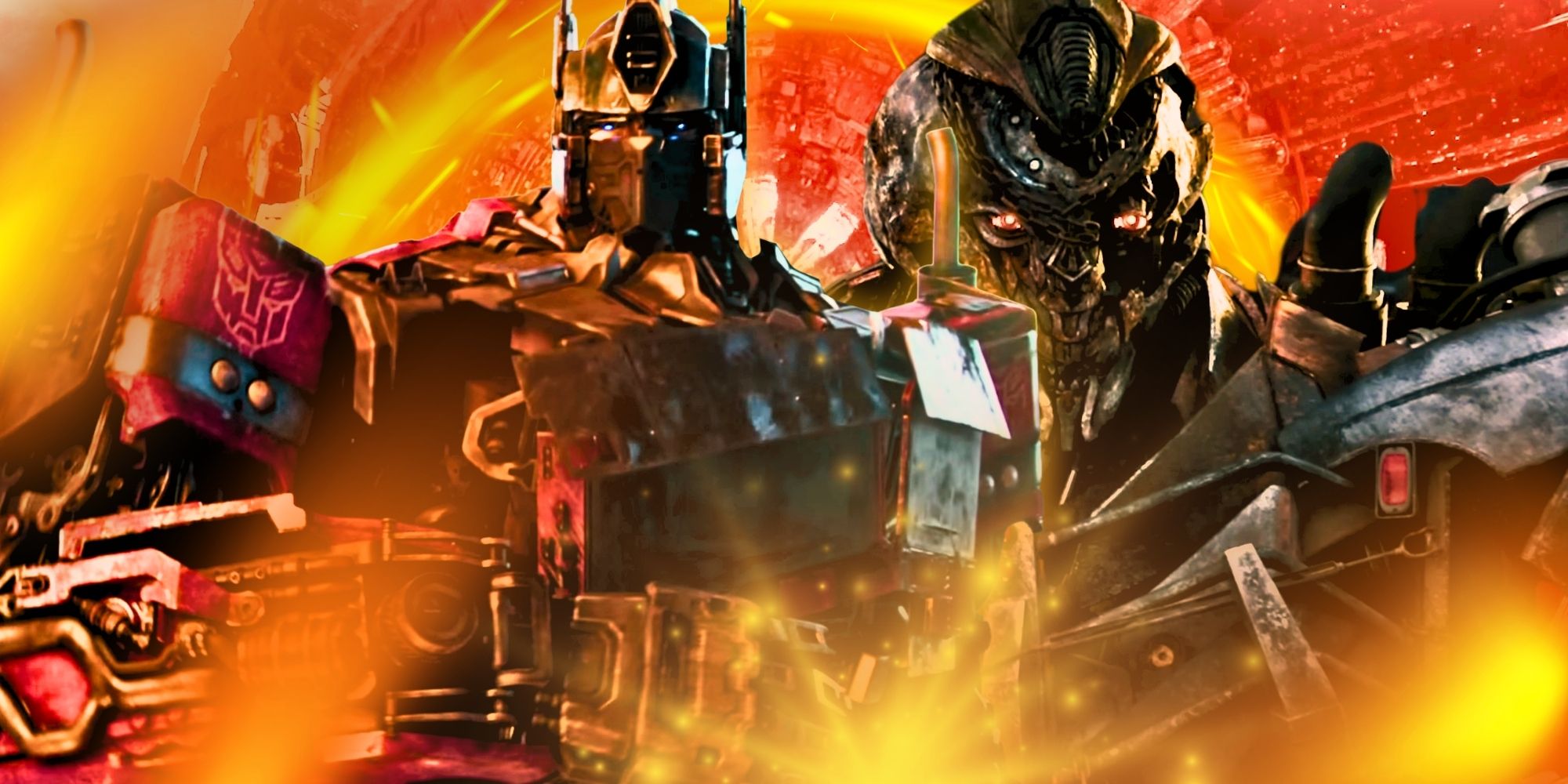 Optimus Prime and Decepticon in Transformers movies