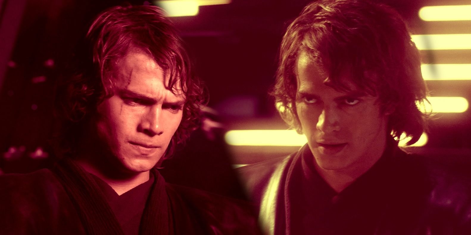 Two Images of Anakin Skywalker in Star Wars Revenge of the Sith