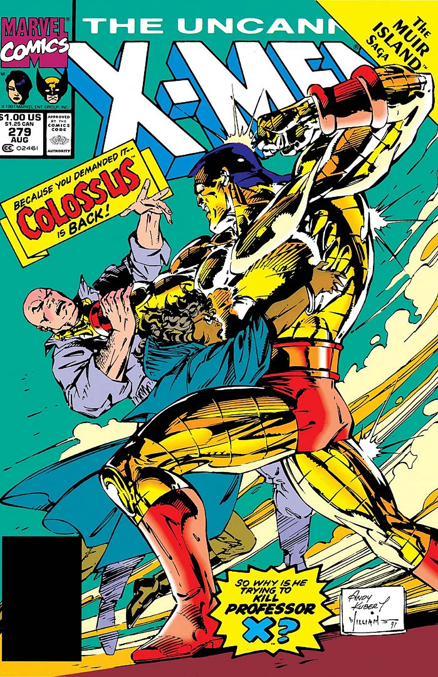 Cover for Uncanny X-Men #279, Chris Claremont’s last writing credit on the title for over a decade