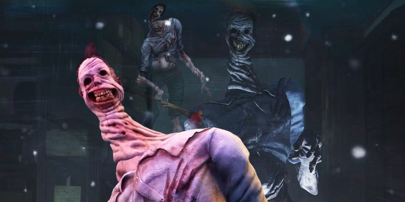 Several different poses of The Unknown from Dead By Daylight