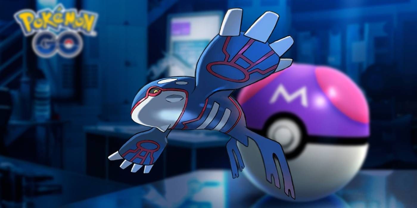 Pokémon Go Master Ball com Kyogre representando Legendary na equipe de Giovanni em março de 2024
