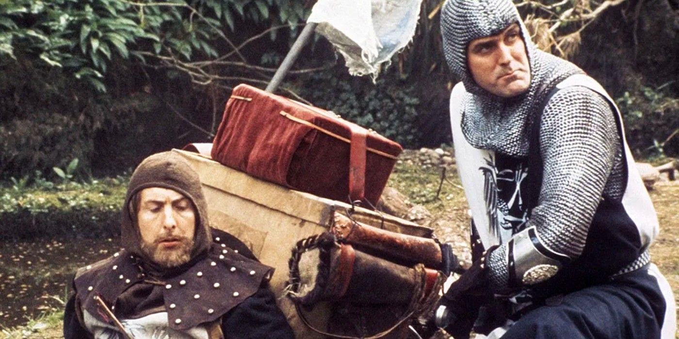 Eric Idle and John Cleese in Monty Python and the Holy Grail