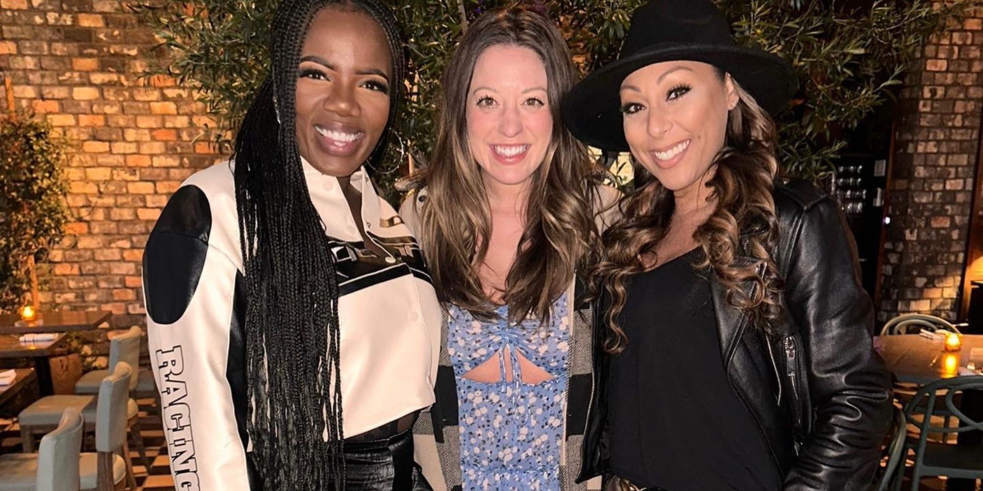 Married At First Sight - Krysten Collins, Stacia Karcher, Alexis Williams posing side by side and smiling at an event