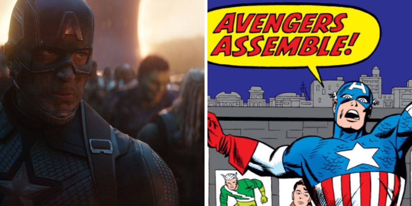 A icônica linha Avengers Assemble do Capitão América no MCU e na Marvel Comics