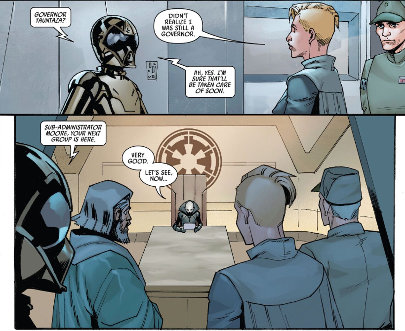 Darth Vader #43, prisioneiros comparecem perante a corte imperial