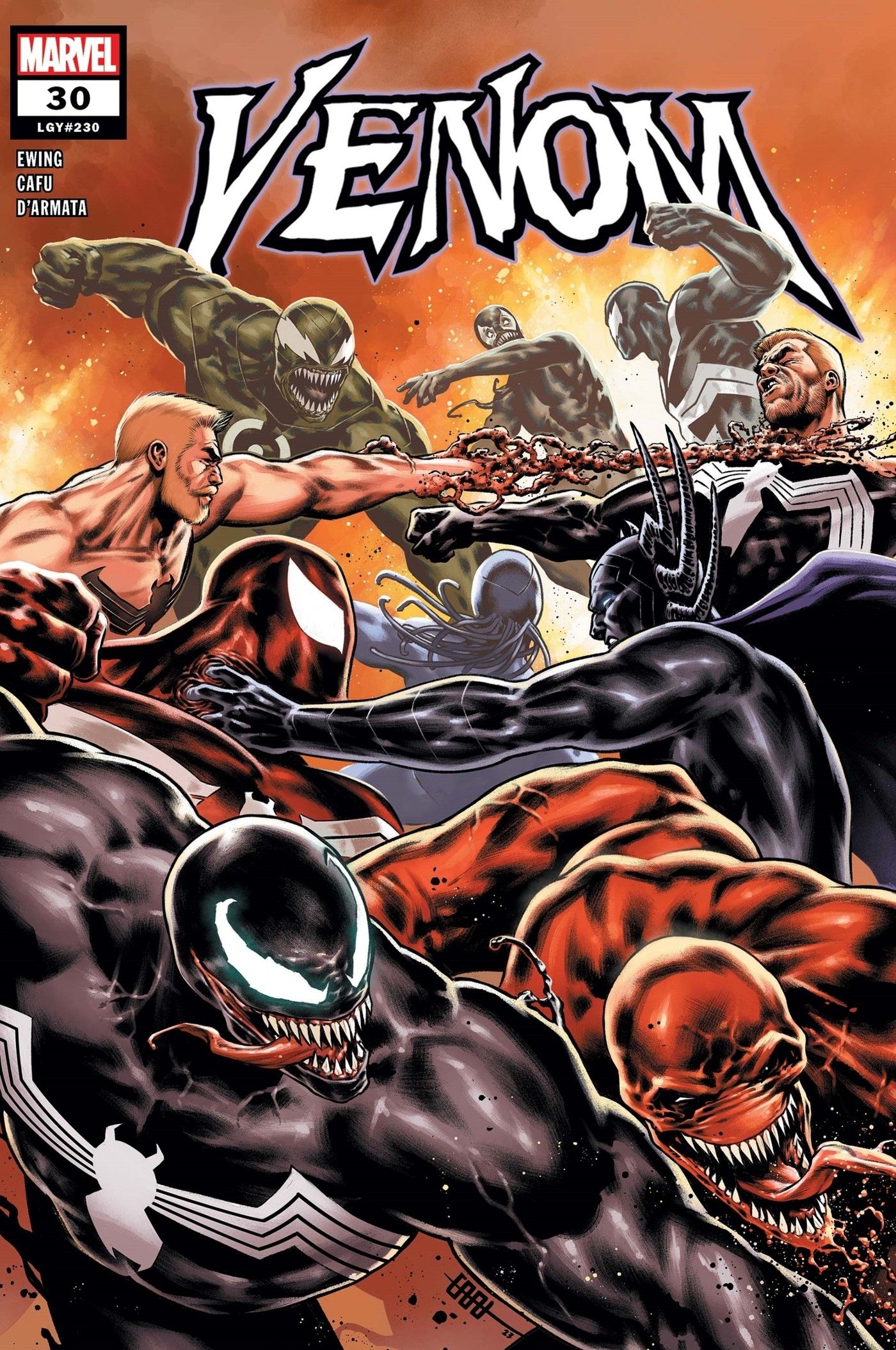 Capa do Venom #30, mostrando um simbionte gratuito para todos.