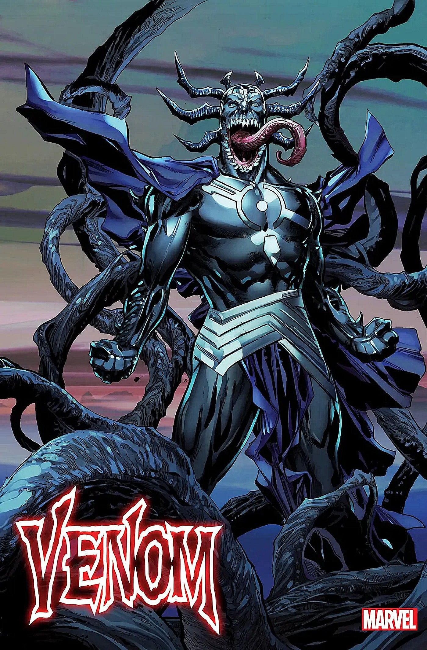 Capa variante do Venom #32 por Ken Lashley, apresentando um simbionte grotescamente em evolução