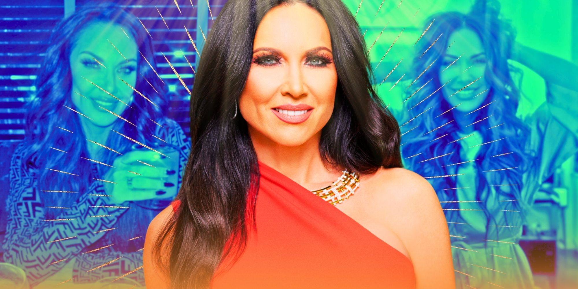 The Real Housewives Of Dallas LeeAnne Locken in a red dress smiling