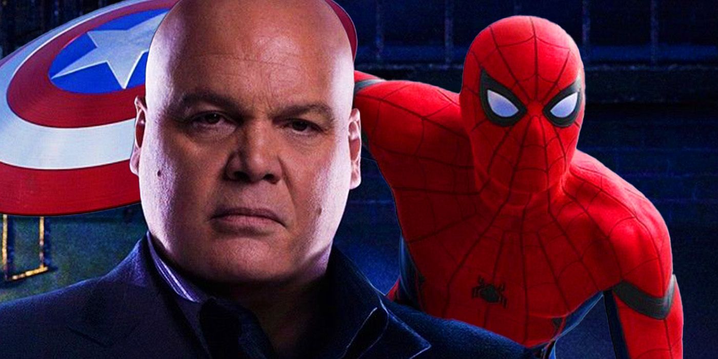 Vincent D'Onofrio's Kingpin in Daredevil and Tom Holland's Spider-Man in Captain America Civil War