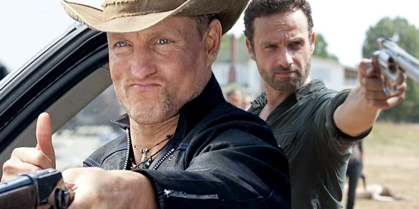 Featured Image: Woody Harrelson from Zombieland (foreground); Andrew Lincoln from Walking Dead (background)
