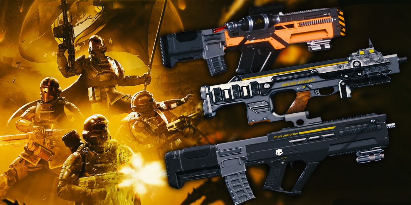 Armas diferentes de Helldivers 2