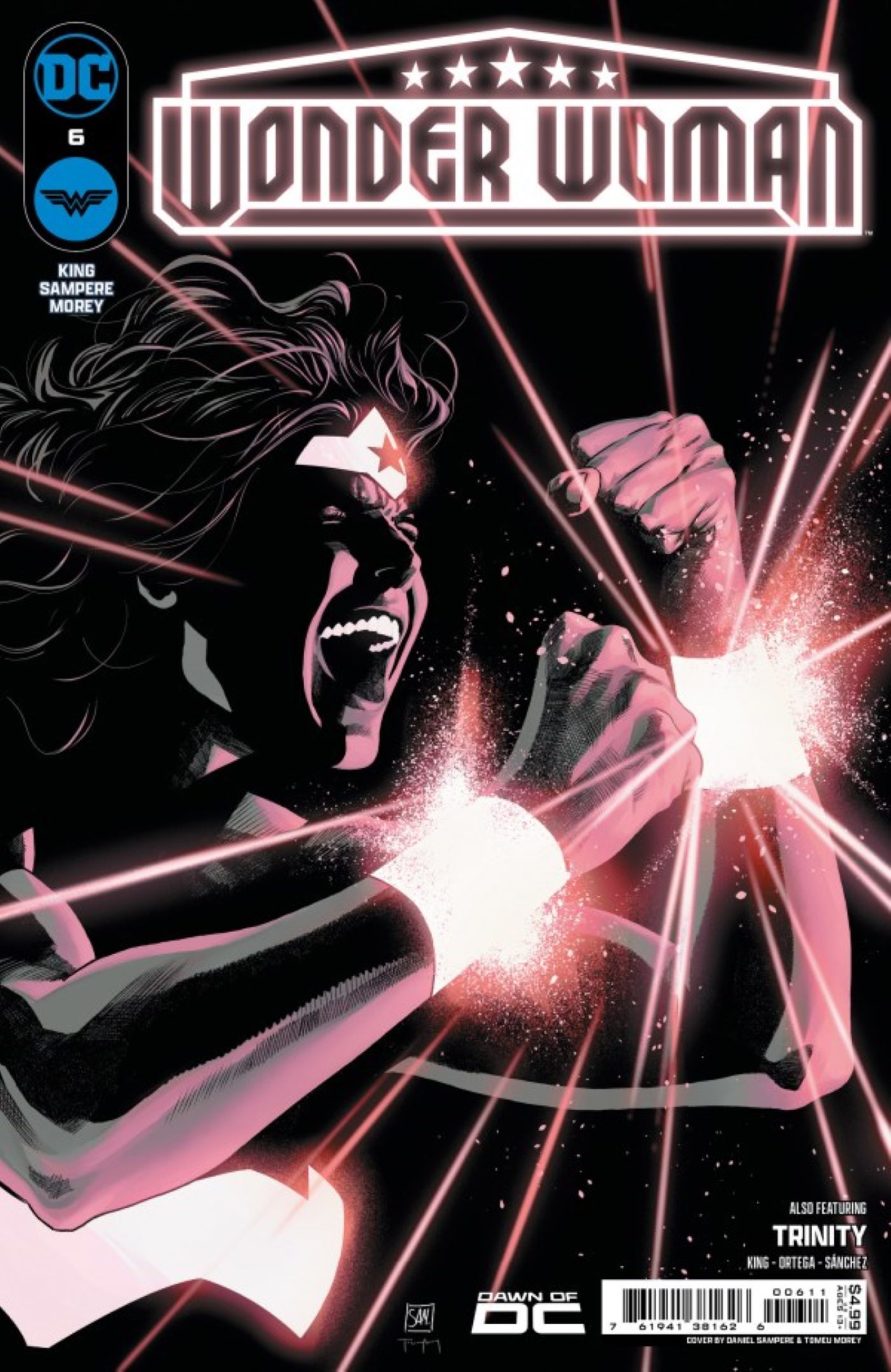 Wonder Woman #6 cover featuring Diana screaming bellowing comic cover