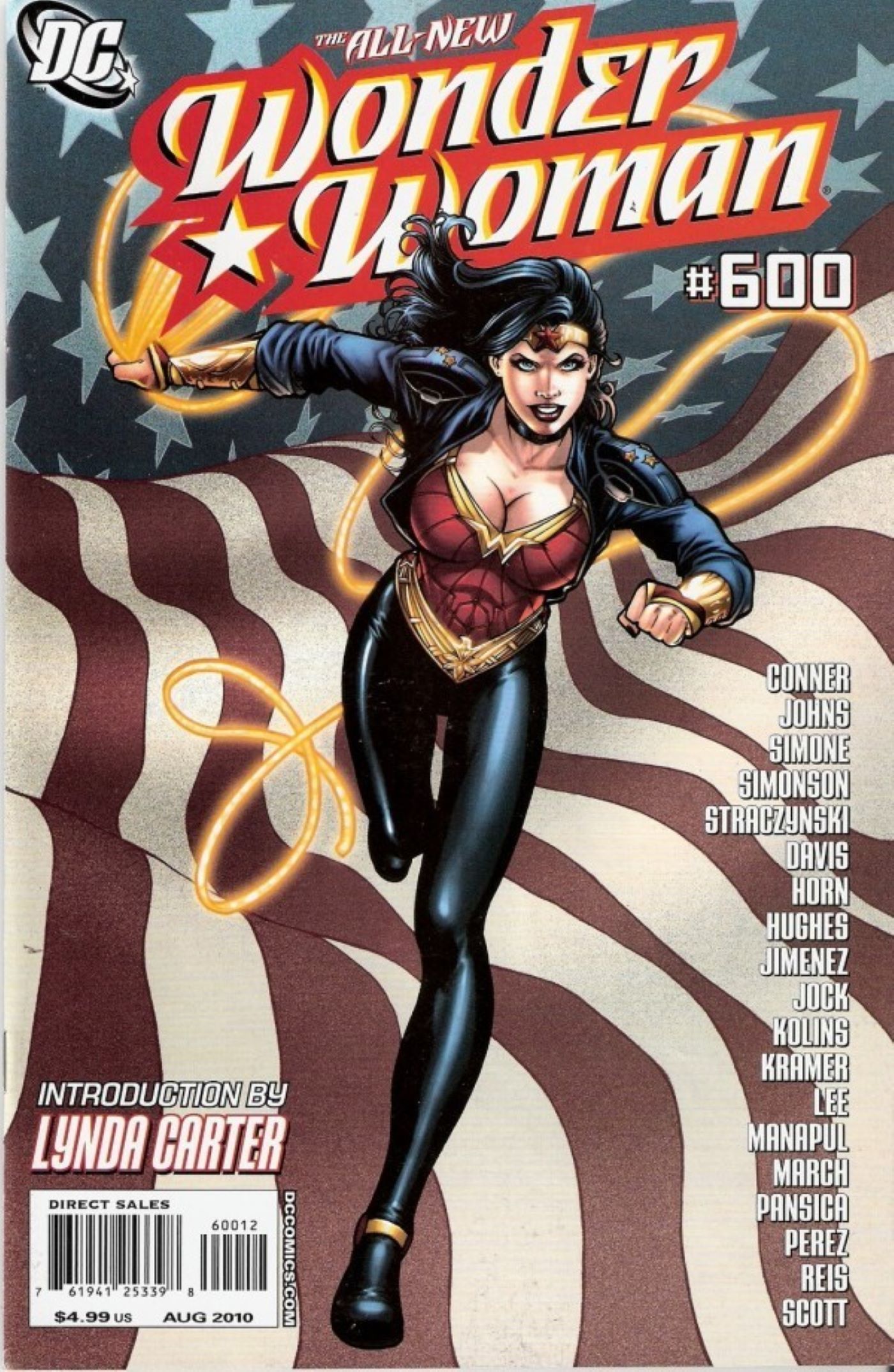 Wonder Woman #600 featuring Diana in black pants running