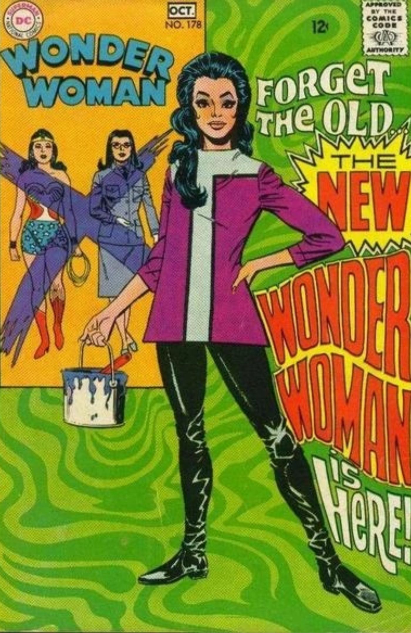 Wonder Woman in mod outfit in 1960s comic