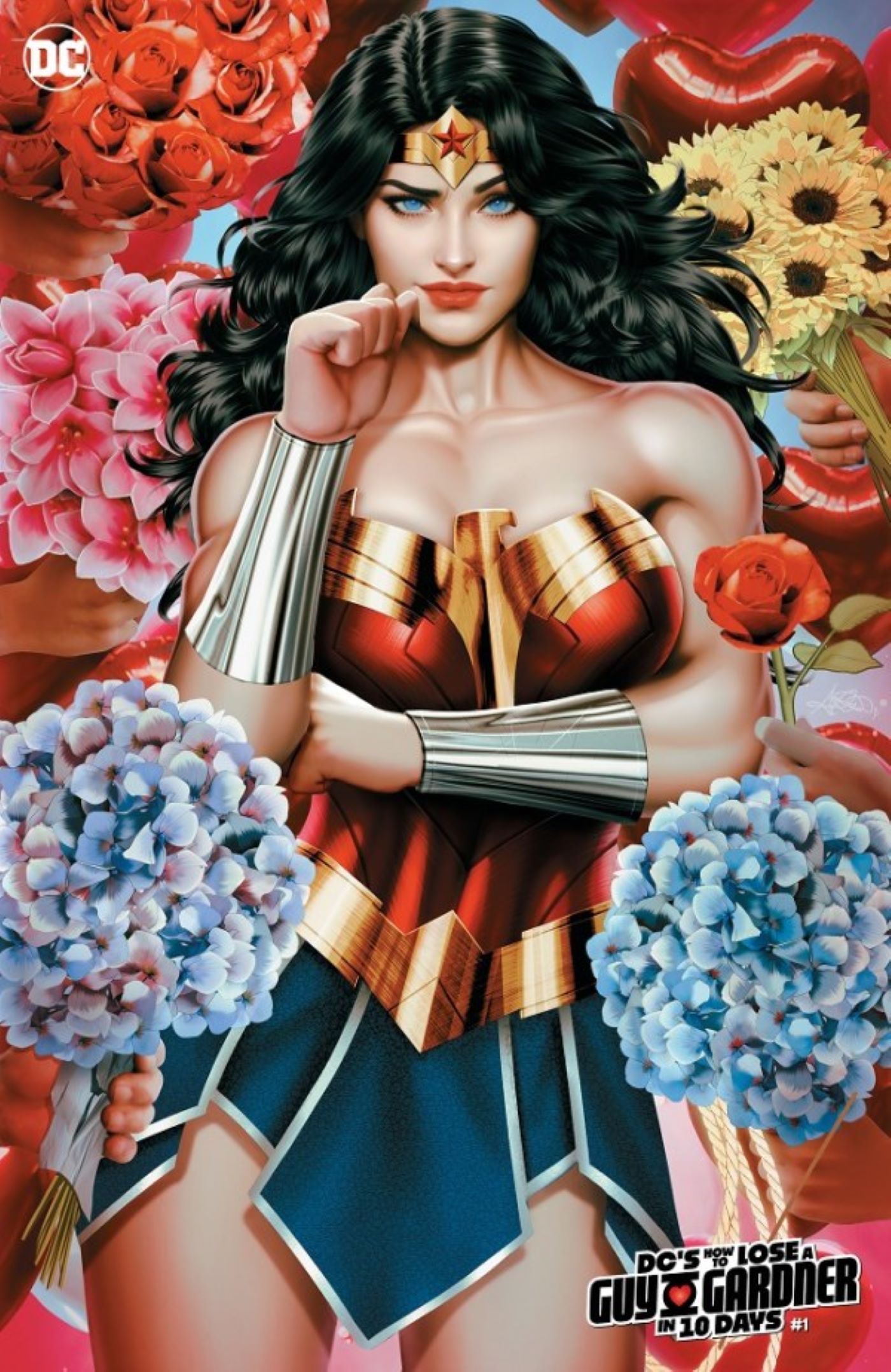 Wonder Woman Valentine's Day Special, beautiful, seductive, roses, hearts