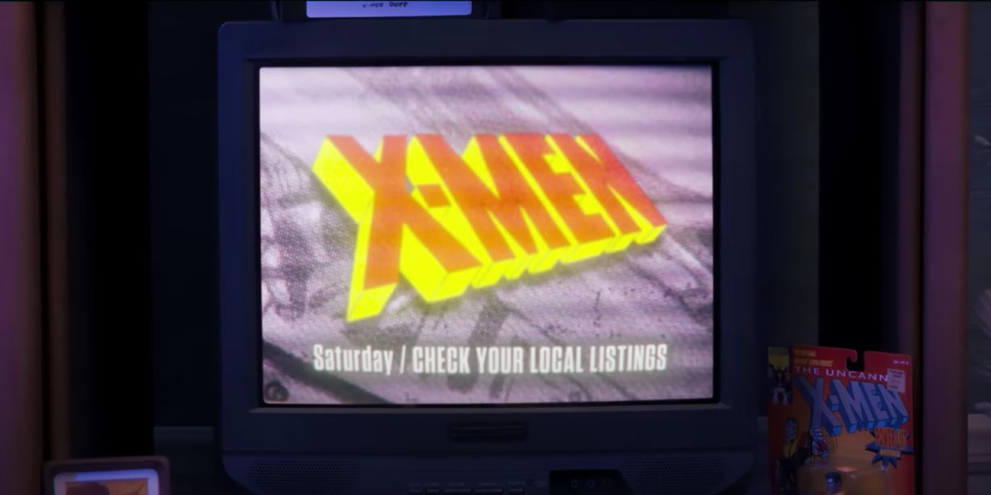 X-Men '97 trailer shot showing the opening on an old-school television