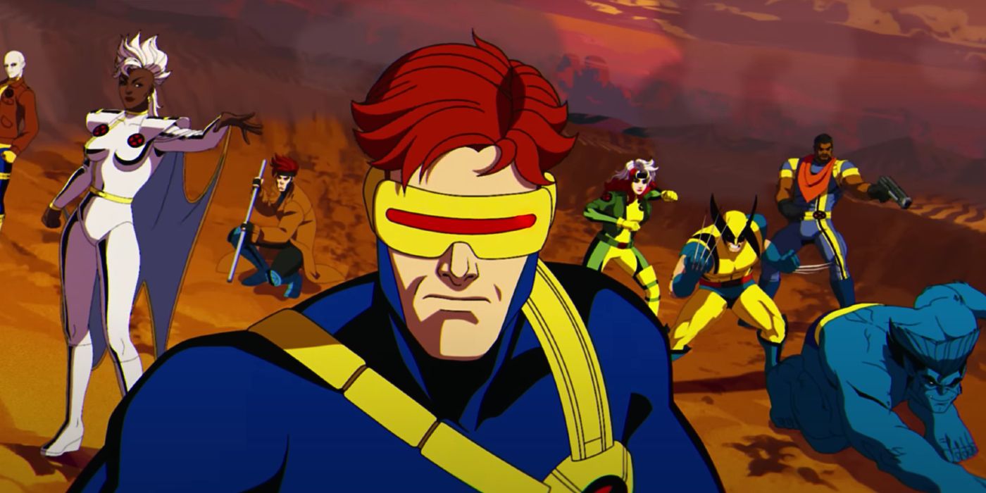 X-Men '97 trailer shot showing the team preparing for a fight on a mountainside