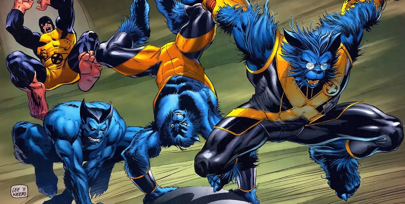 x-men todas as versões da fantasia de fera