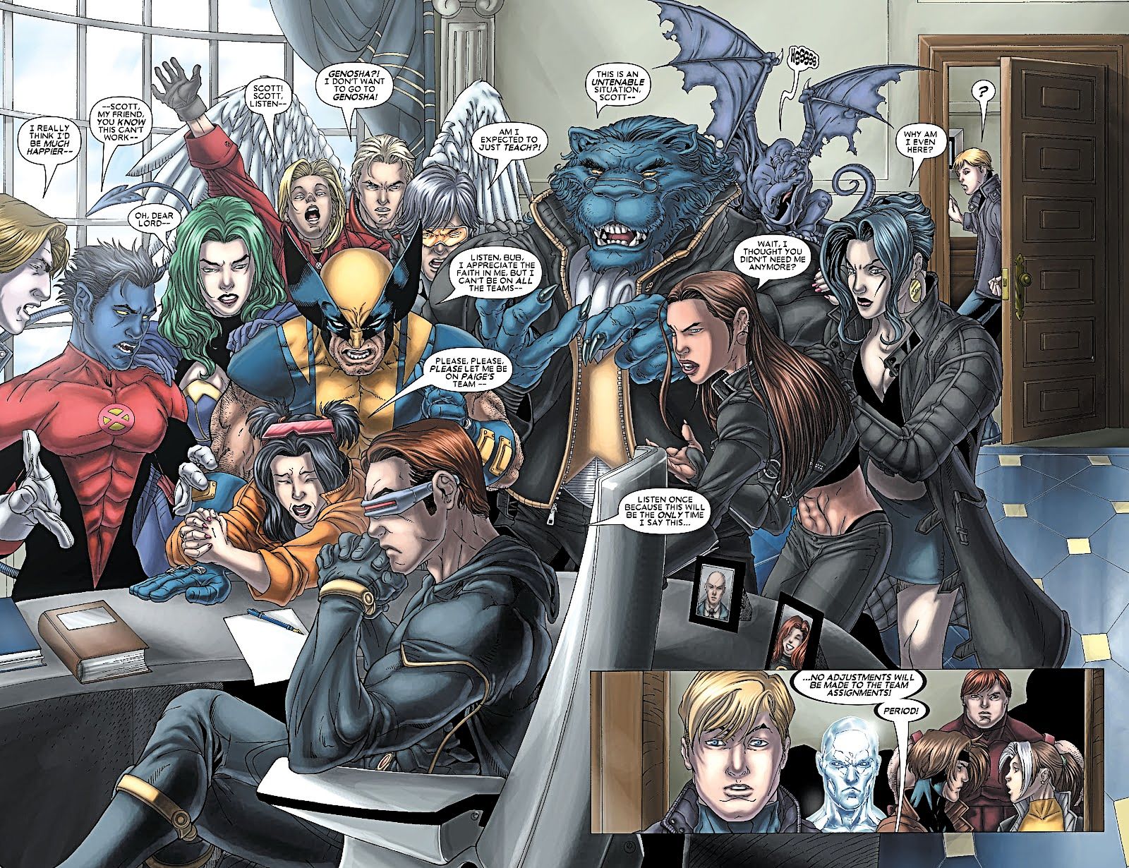 X-Men 157, diretor Scott Summers enfrenta um dilúvio de reclamações sobre atribuições de equipe