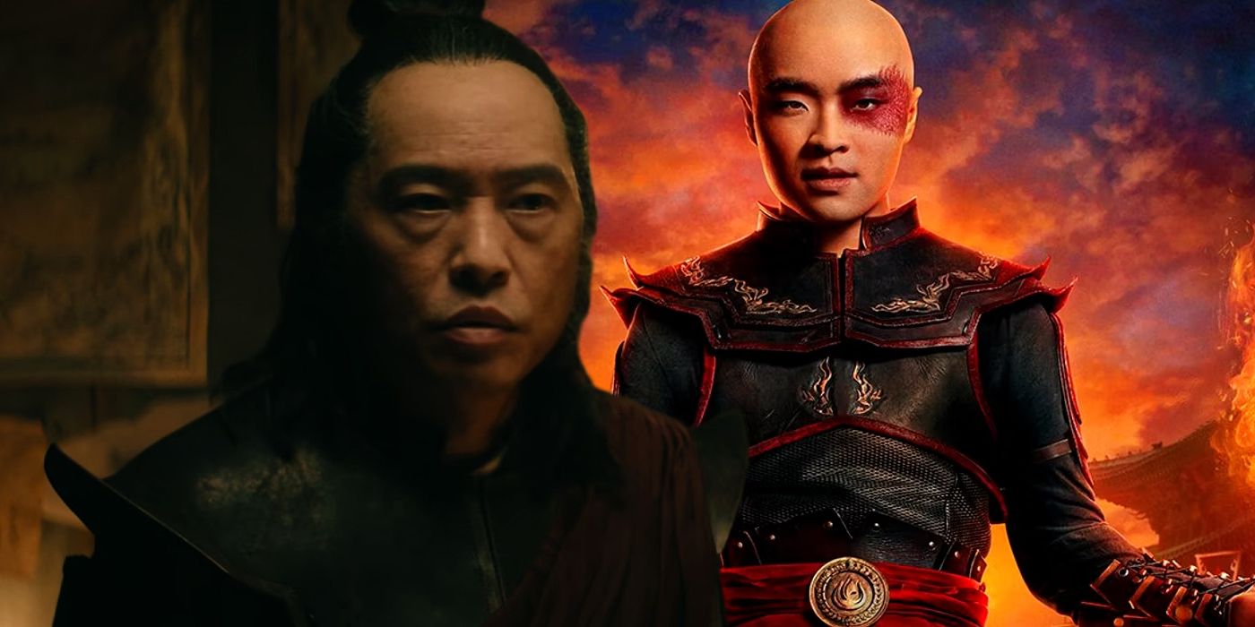 Pôster do personagem de Zuko ao lado de Zhao de Avatar: O Último Mestre do Ar da Netflix