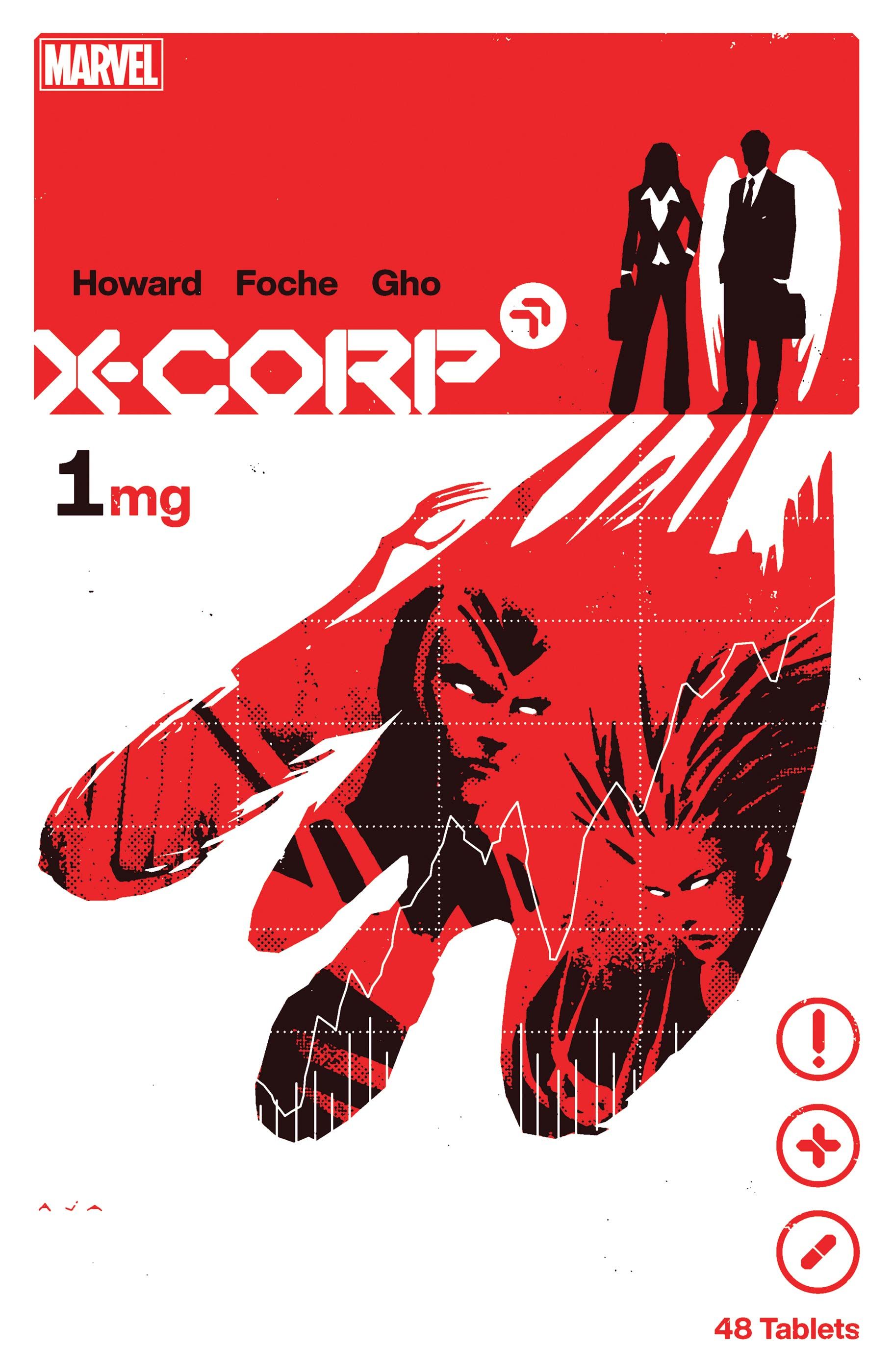 David Aja X-Corp #1 cover, featuring Monet St. Croix and Angel
