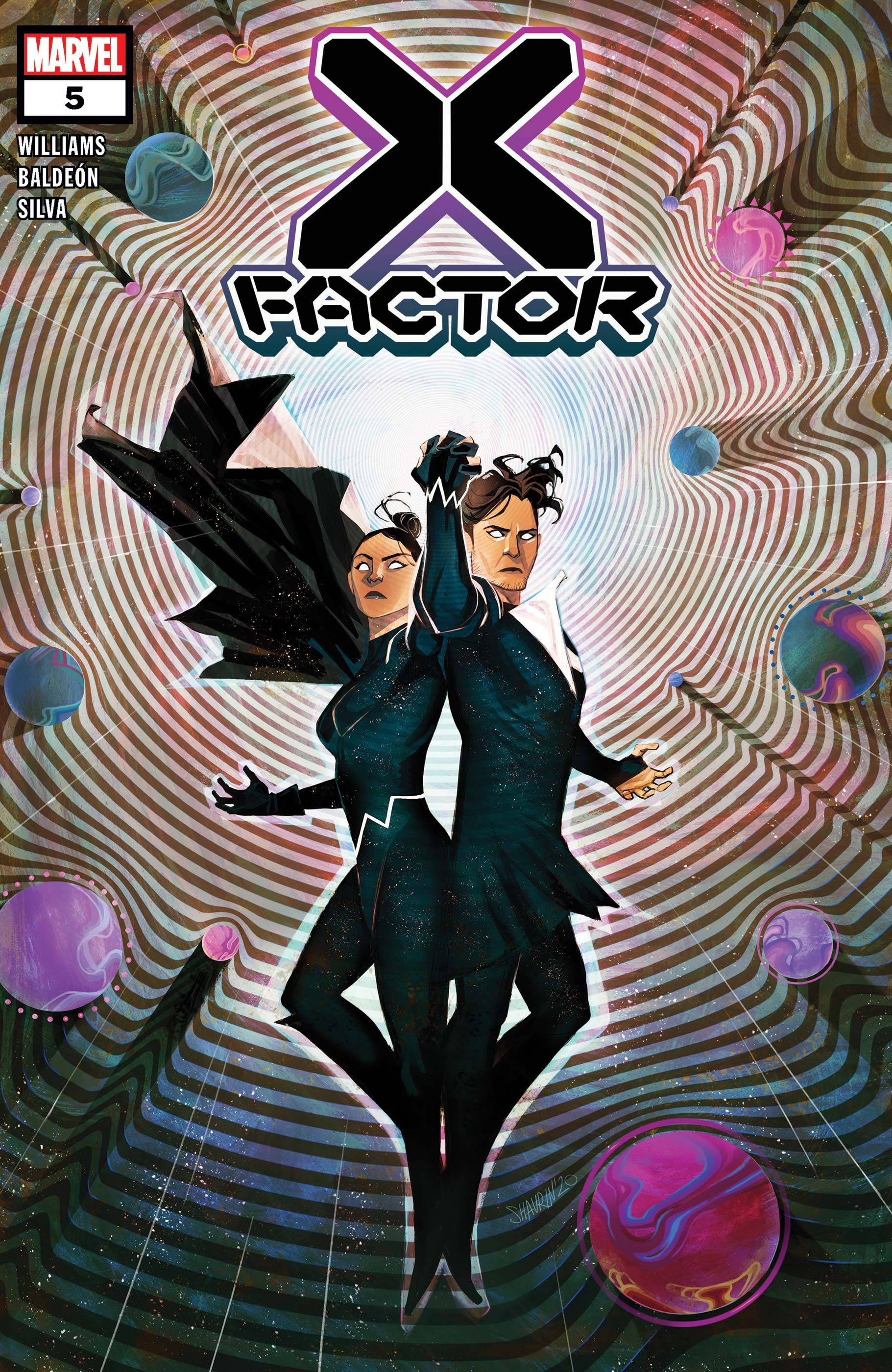 Ivan Shavrin's cover to X-Factor (2020) #5, featuring Aurora & Northstar
