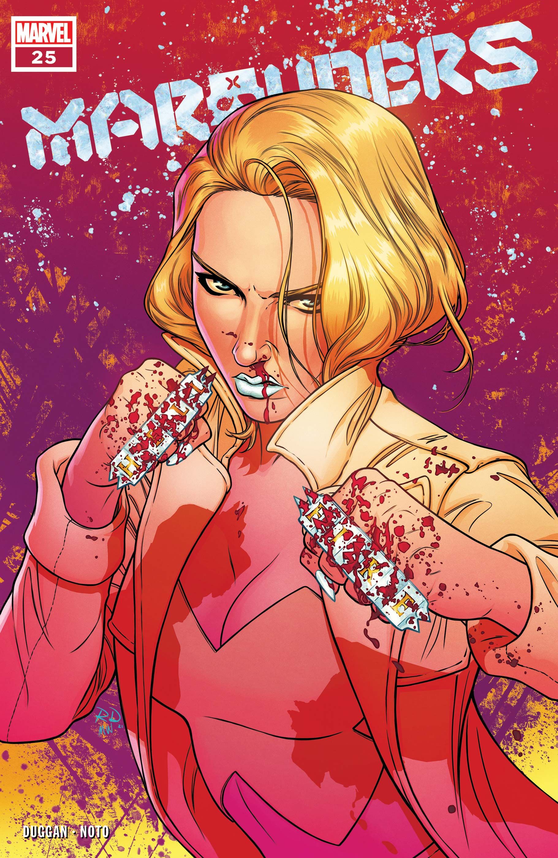 cover to Marauders vol 1 #25 by Russell Dauterman and Matthew Wilson, featuring Emma Frost