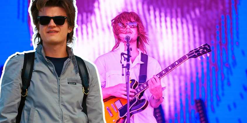 Custom image of Joe Keery as Steve Harrington in Stranger Things and performing as Djo