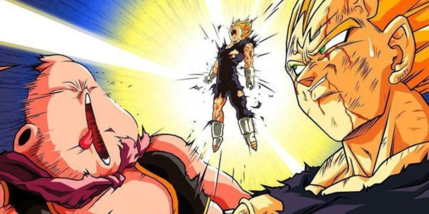 DBZ's Majin Vegeta sacrificing himself to kill Majin Buu.