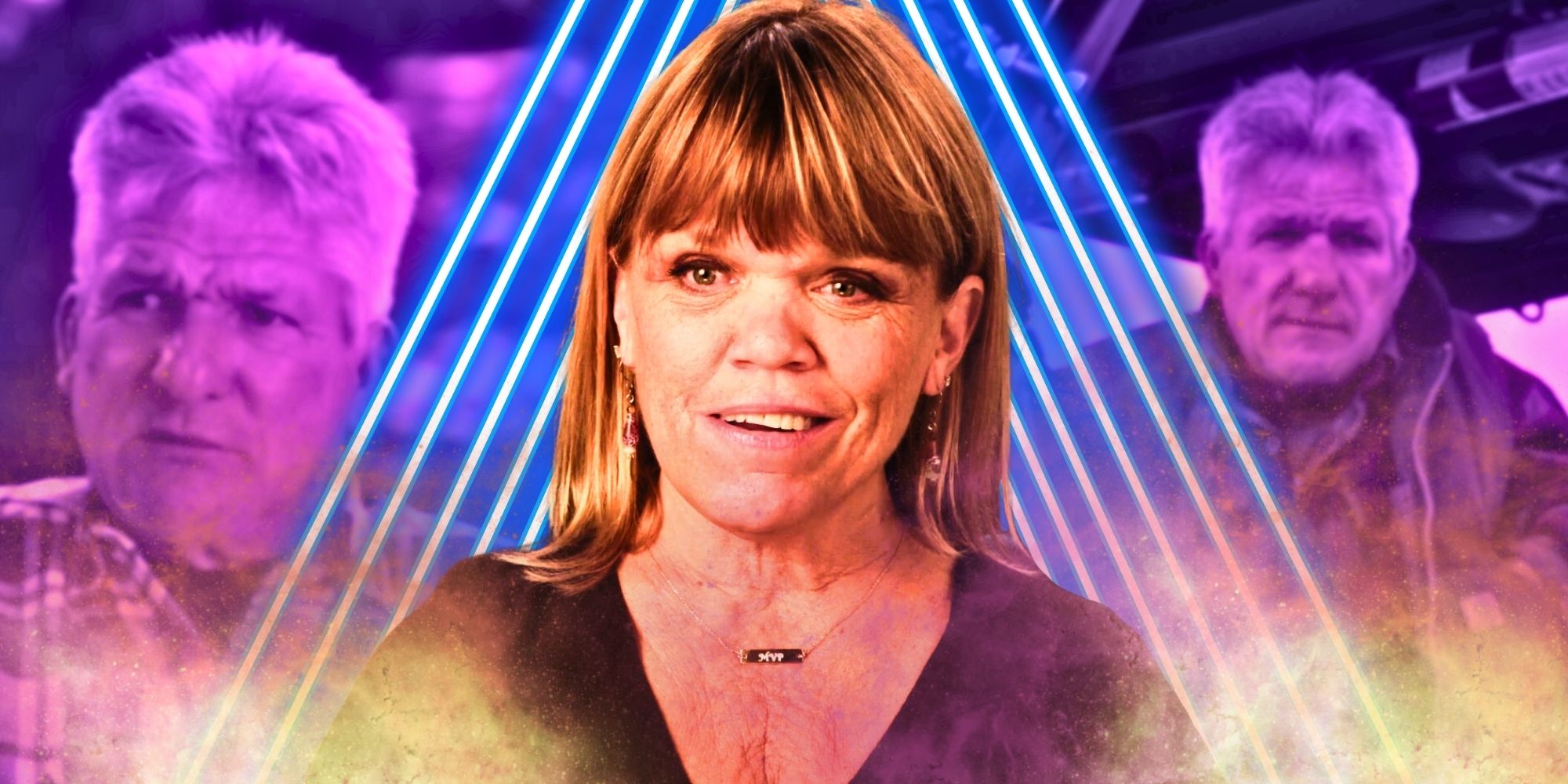 Little People, Big World’s Amy Roloff, with montage of Matt Roloff behind her