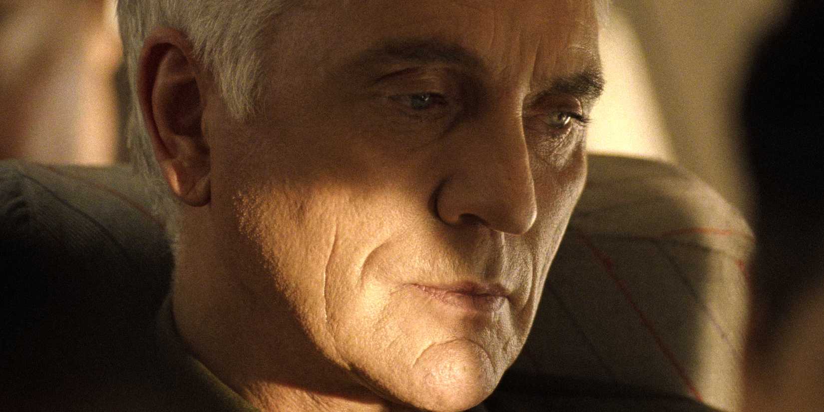 Terrence Stamp on an airplane in The Limey