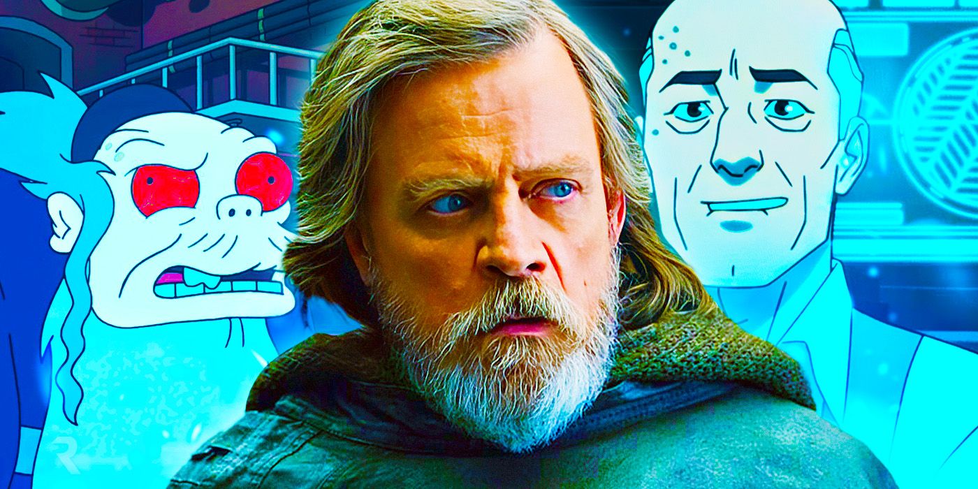 A custom image of Mark Hamill and two of his animated characters
