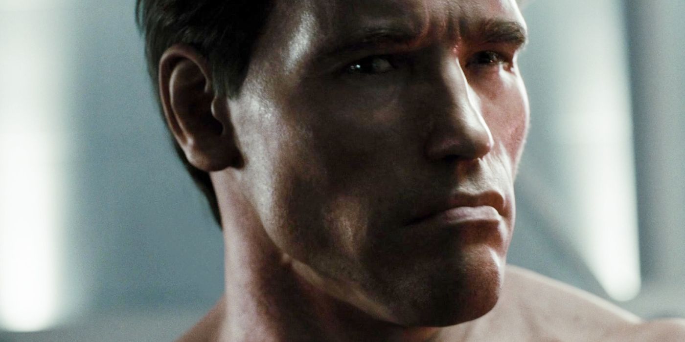 A digital Arnold Schwarzenegger as a T-800 in Terminator: Salvation