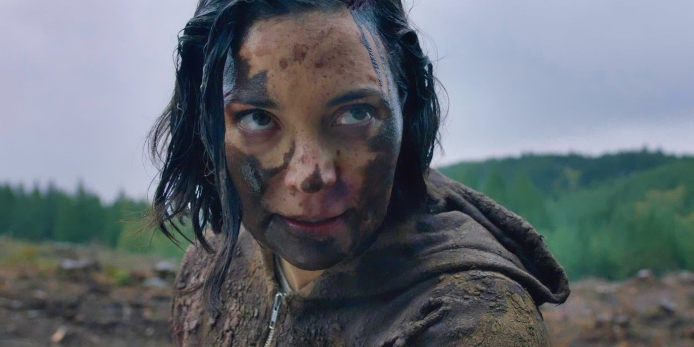 A mud covered Jessica (Jules Willcox) in Alone