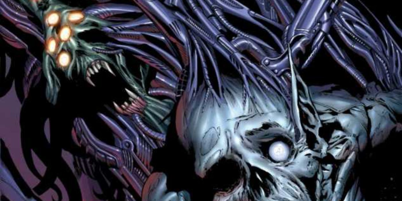 Abyss from Marvel Comics puppets a zombie in Marvel Comics