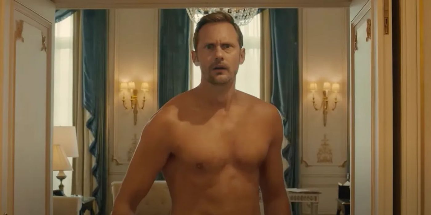 Alexander Skarsgård parece confuso no episódio 10 da 3ª temporada de Atlanta.