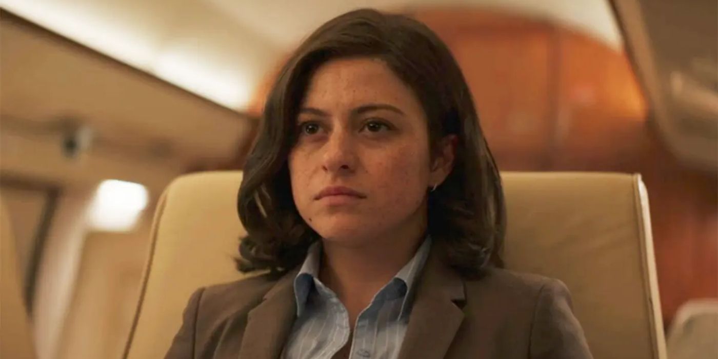 Alia Shawkat as Angela/Emily looking annoyed in The Old Man