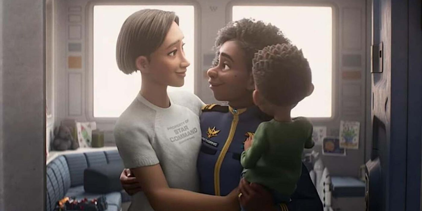 Alisha with her wife and son in Lightyear
