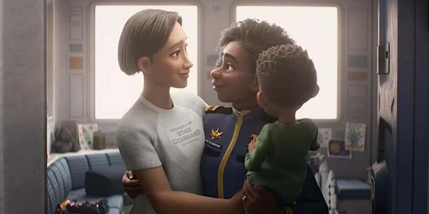 Alisha com sua esposa e filho em Lightyear