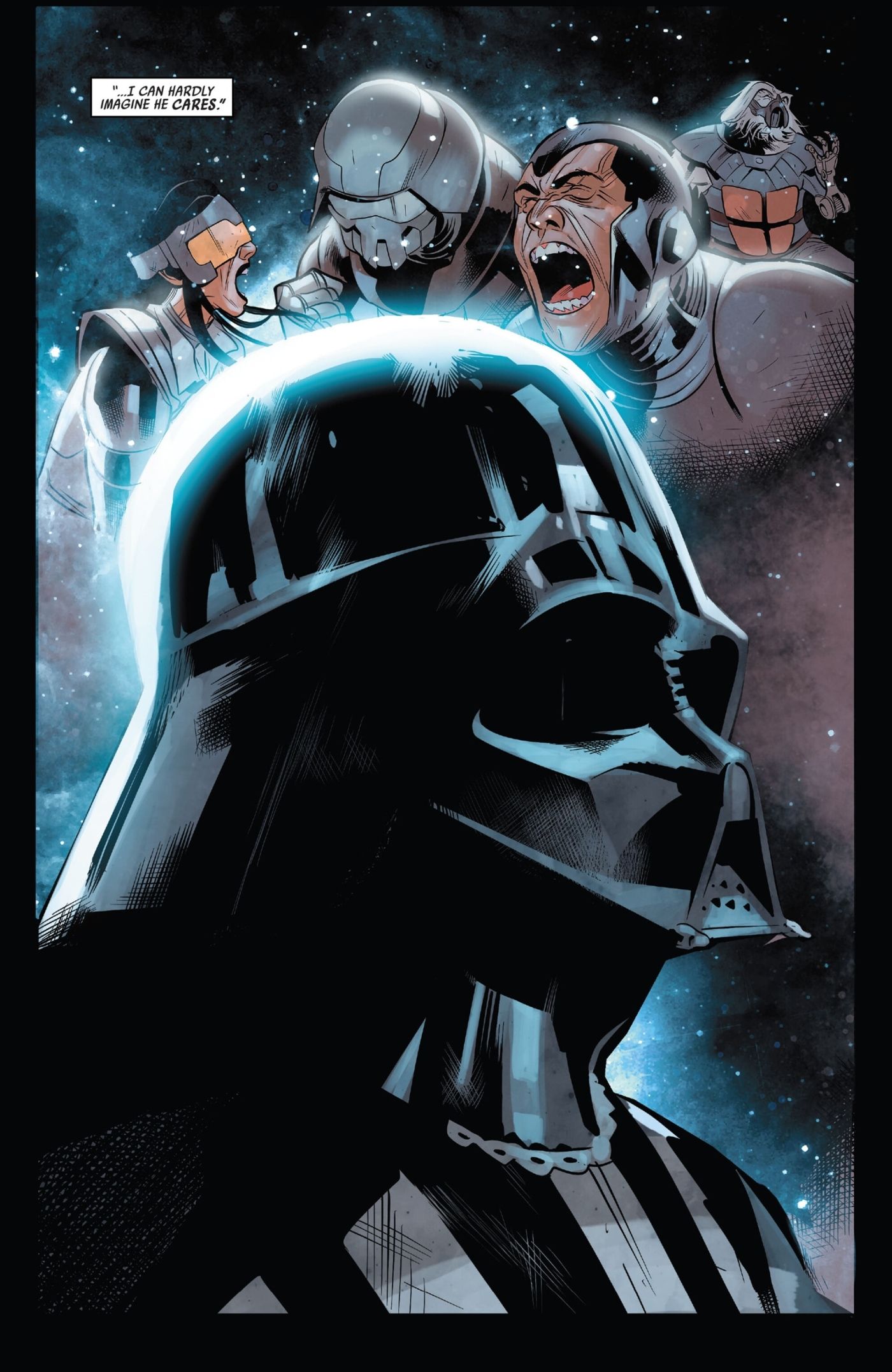 Darth Vader ouvindo os gritos do Corpo MAR, e não se importando.