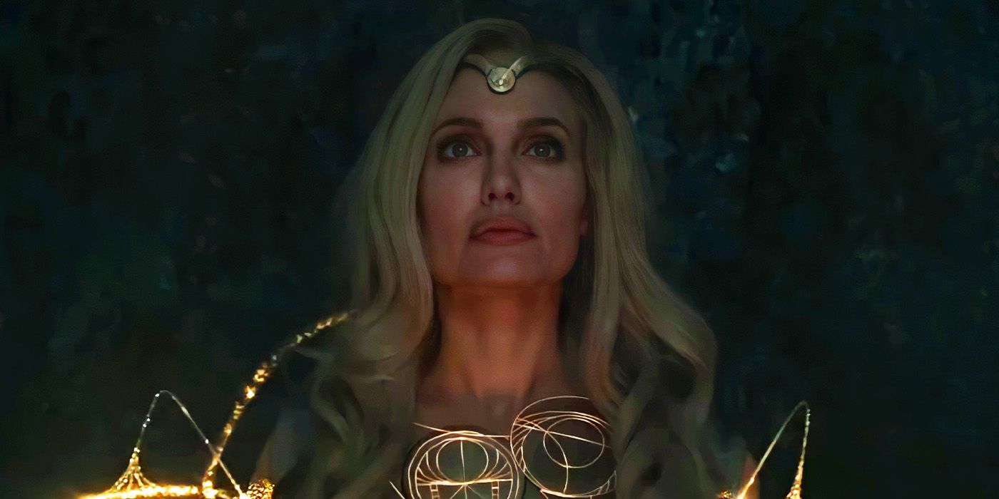 Angelina Jolie's Thena suiting up in Eternals