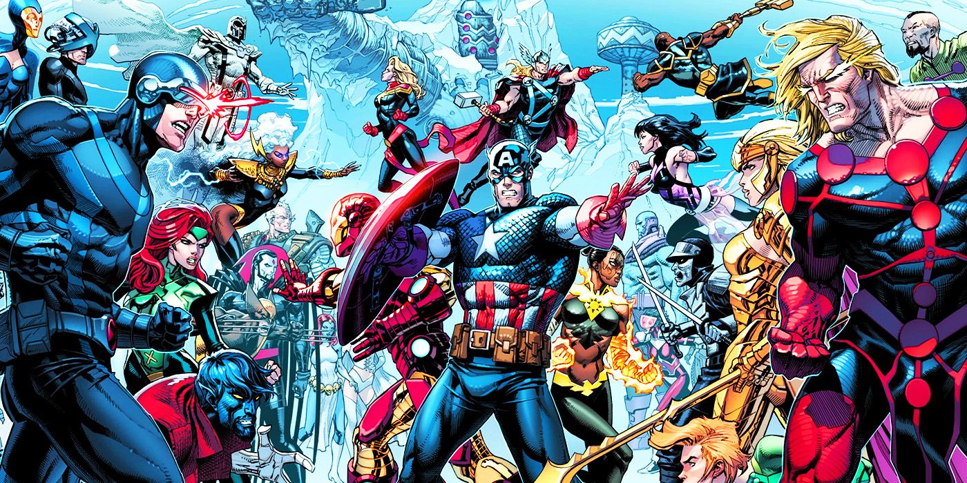 Avengers, X-Men and Eternals in Marvel Comics Judgment Day