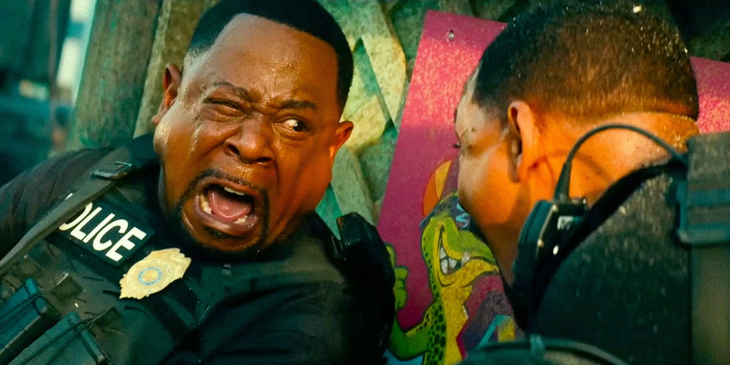 Mike Lowrey e Marcus Burnett em uniformes policiais no meio de uma missão no trailer de Bad Boys Ride or Die