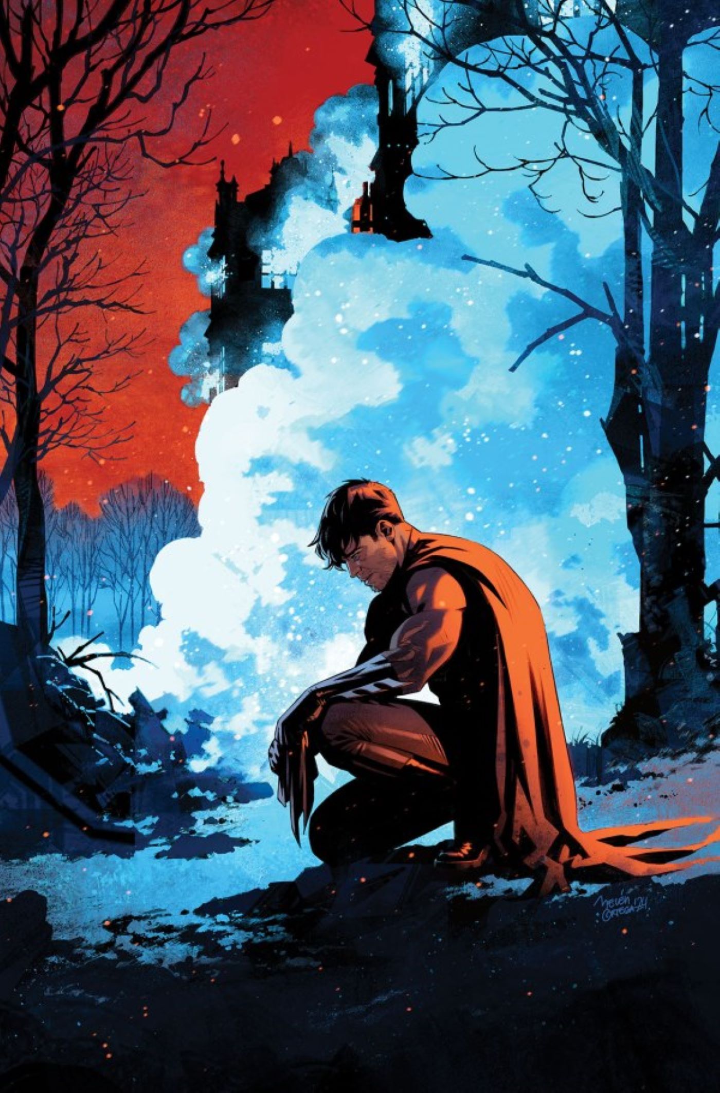 Capa variante do Batman # 149, triste Batman Bruce Wayne